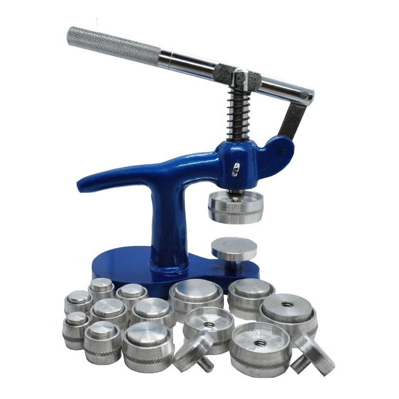 Prensa Para Cerrar Relojes Y 28 Tases De Aluminio